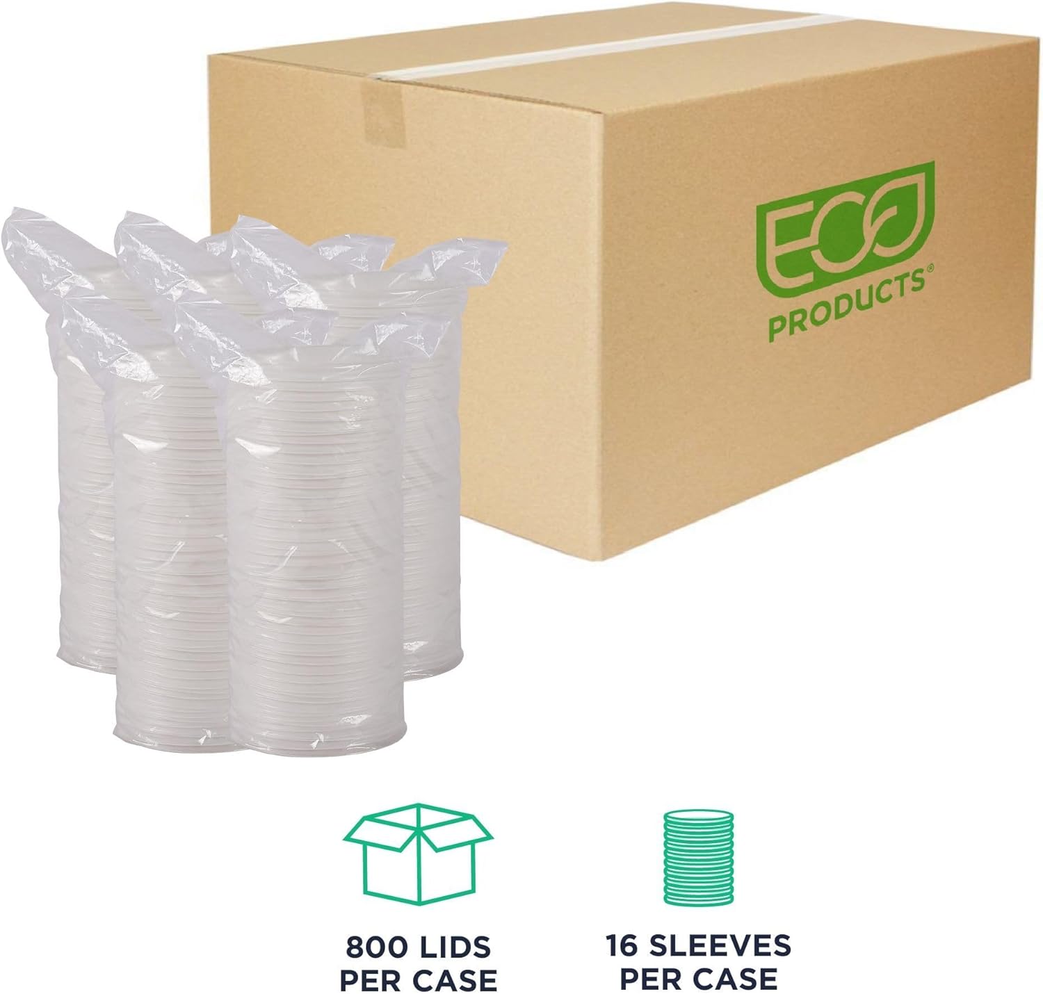 Eco-Products EcoLid Hot Cup Lids, Fits 10-20 oz