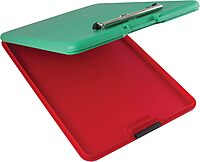 Saunders Red and Green Show2Know Safety Organizer Clipboard With Low Profile Clip - Portable Mobile Organizer for Drills and Emergencies (00580) Letter