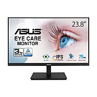 ASUS 23.8”1080P Monitor(VA24DQSB)-Full HD,IPS,75Hz,Speakers Adaptive-Sync Low Blue Light Flicker Free VESA Mountable