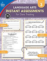 Carson Dellosa Language Arts Instant Assessments for Data Tracking Book, Grammar, Decoding Words, Fluency, and Reading Comprehension 3rd Grade Tests, Classroom or Homeschool Curriculum
