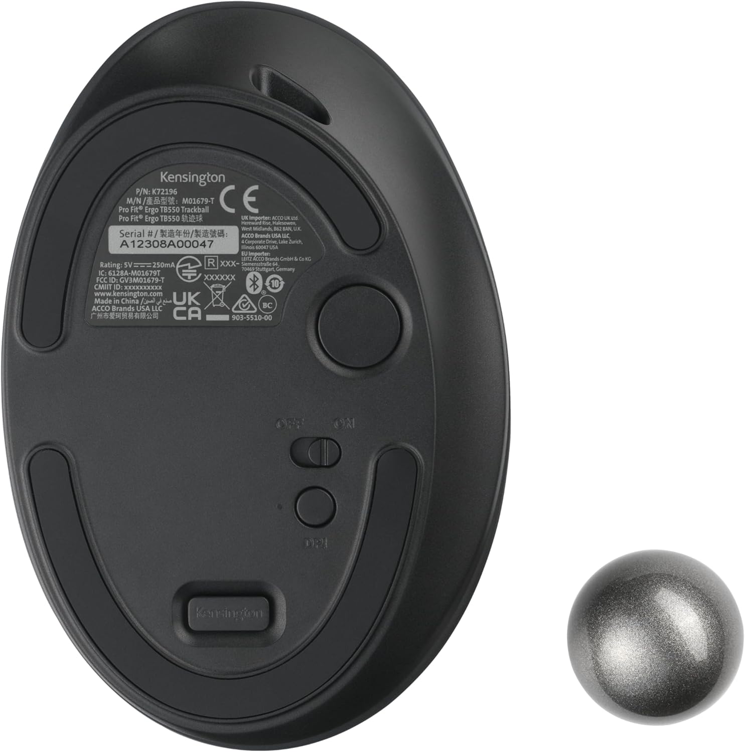 Kensington Pro Fit Ergo Trackball Mouse