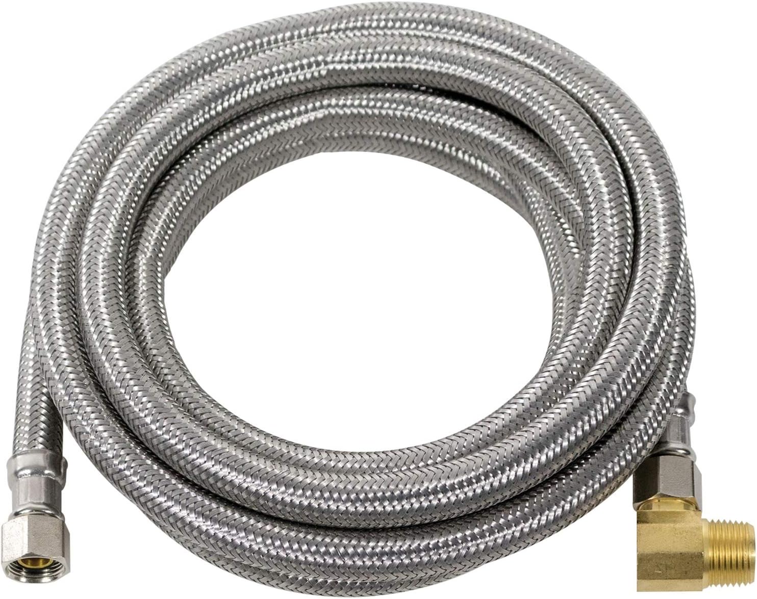 Certified Appliance Accessories Dishwasher Hose with 90 Degree MIP Elbow, Water Supply Line, 8 Feet