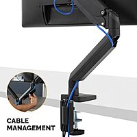 Fellowes Platinum Series Single Monitor Arm for 40-Inch Monitors, Full Motion, 360° Rotation