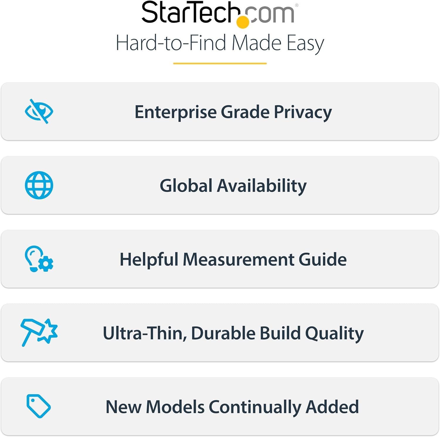 StarTech.com Hanging Acrylic Monitor Privacy Screen 16:9 ±30°