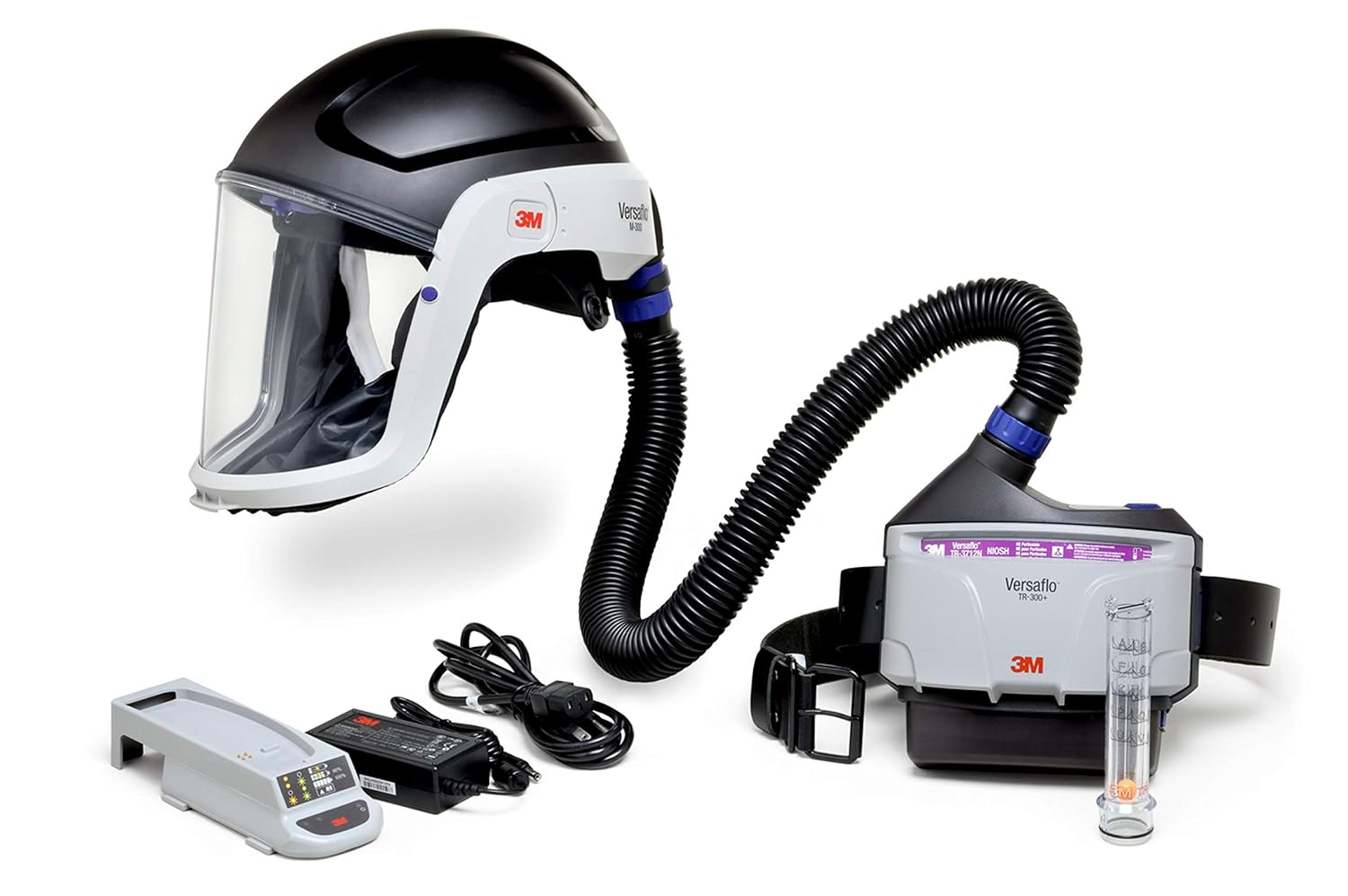 3M PAPR Respirator, Versaflo Powered Air Purifying Respirator Kit, TR-300N+ HIK, Heavy Industry, Hard Hat Assembly