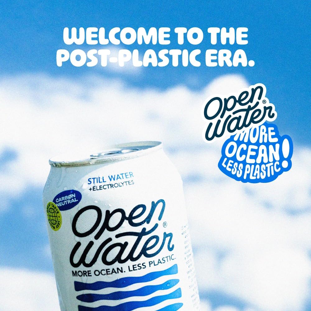 Open Water Still 16oz Tallgirl (1 case, 12 cans) - Sustainable Aluminum Canned Still Water With Electrolytes
