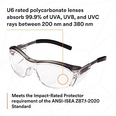 3M Nuvo Reader Protective Eyewear Safety Glasses
