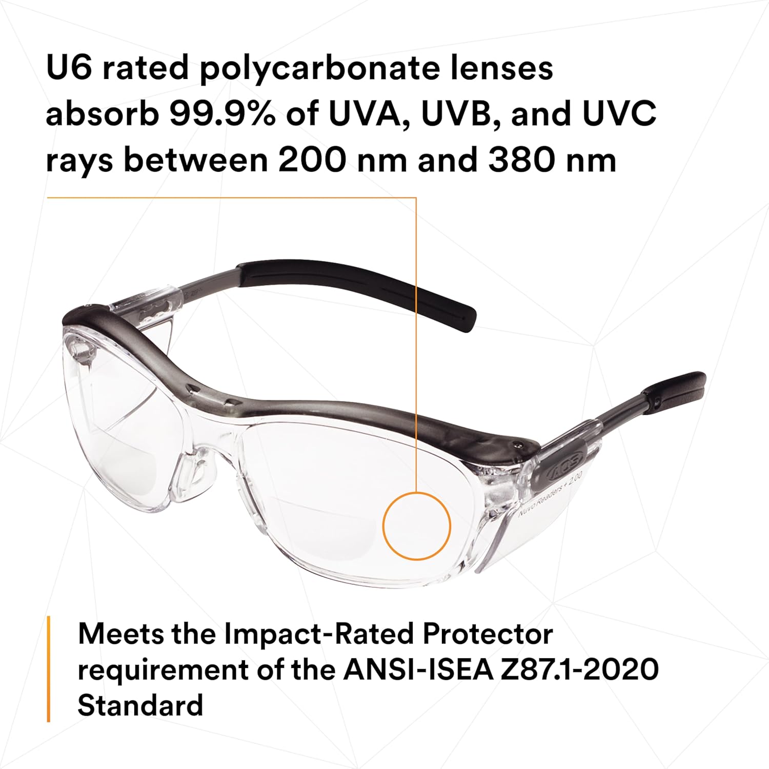 3M Nuvo Reader Protective Eyewear Safety Glasses