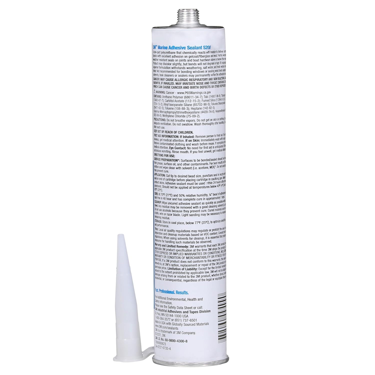 3M Marine Adhesive Sealant 5200 (06500) Permanent Bonding and Sealing for Boats and RVs Above and Below the Waterline