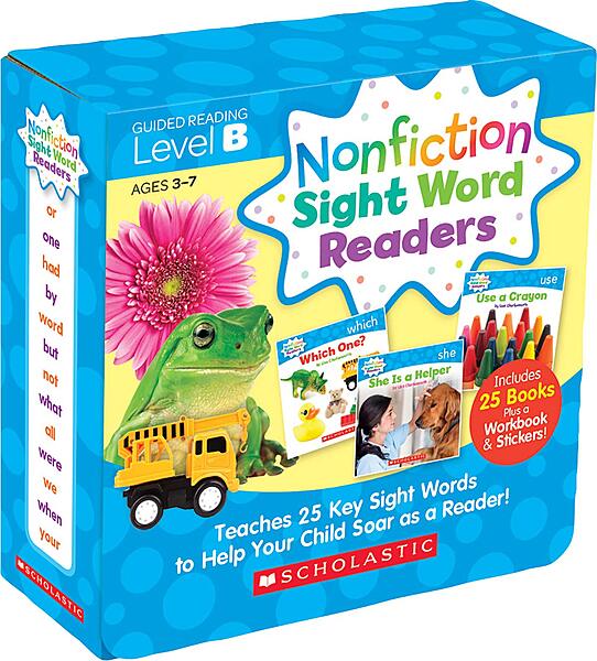 Scholastic Teacher Resources Nonfiction Sight Word Readers Parent Pack, Level B, Pre-K To 1st Grade