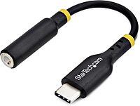StarTech.com 5in (12.7cm) USB-C to 3.5mm TRRS Headphone/Headset Jack Audio Adapter, 32-bit DAC, USB C Aux Dongle for PC/Phone