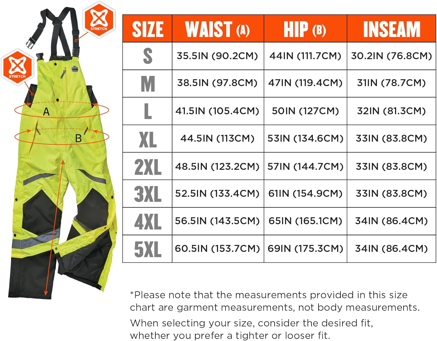 Ergodyne GloWear 8928 Hi-Vis Insulated Bib Overalls