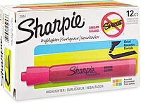 Sharpie Tank Style Highlighters, Chisel Tip, Assorted, Box of 12