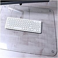 Desktex Glaciermat Anti-Skid Tempered Glass Desk Pad, 19-inch x 24-inch, Clear (FCDE1924G)