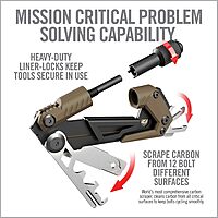 Real Avid Gun Multi Tool CORE: Tactical Rifle Tool & EDC Tools, Gun Accessories & Utility Tool Kit for Gun Maintenance, Includes Carbon Removal Tool & Front Sight Adjuster