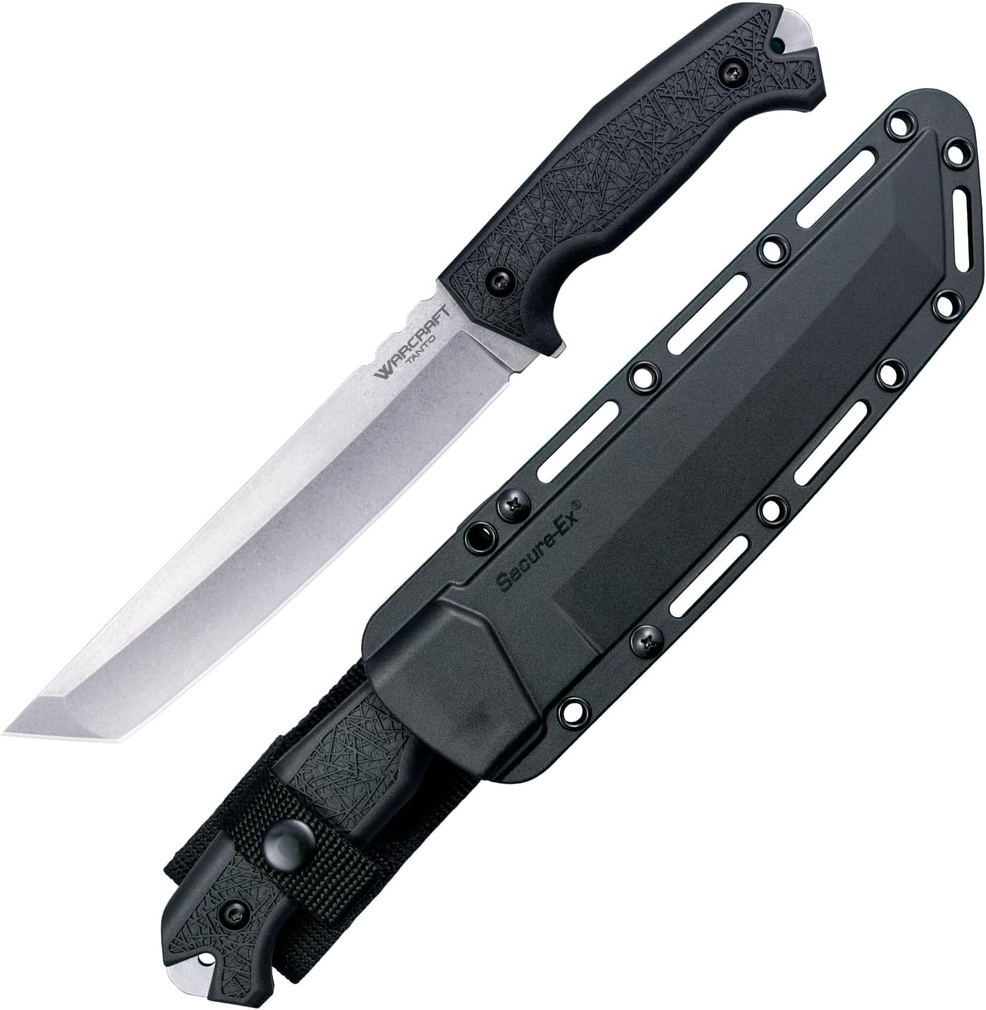 Cold Steel Warcraft Tanto 4034SS Fixed Blade Knife with GFN Handle and Secure-Ex Sheath