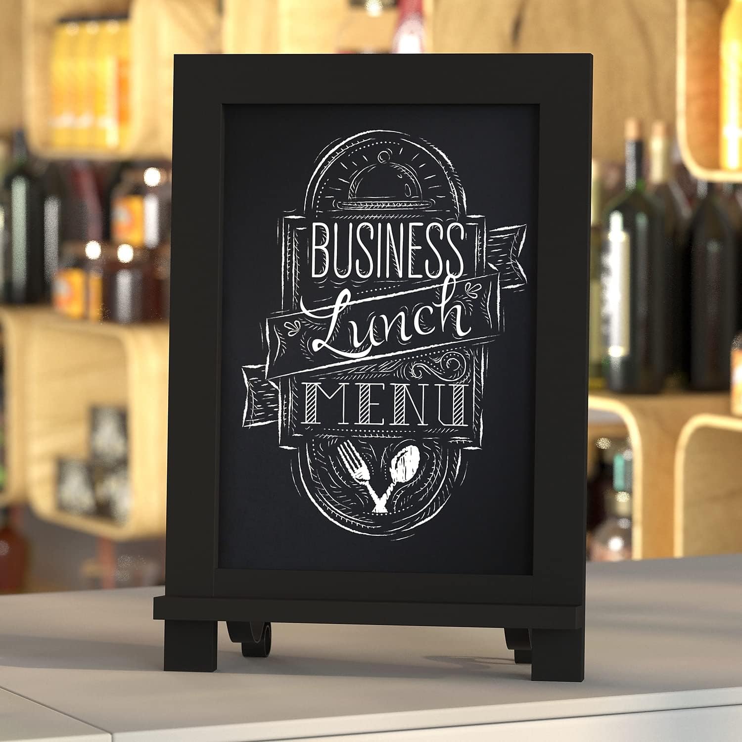 FLASH FURNITURE Canterbury Tabletop Magnetic Chalkboard Sign