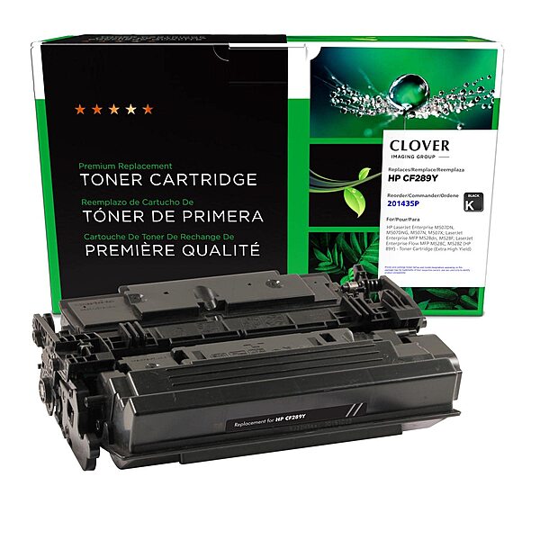 Clover Remanufactured Extra High Yield Toner Cartridge Replacement for HP 89Y (CF289Y) | Black