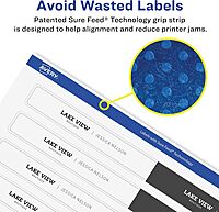 Avery Glossy Clear Rectangle Labels, Sure Feed Technology, 1" x 7", 80 Glossy Clear Labels, Print-to-The-Edge, Laser/Inkjet Printable 80 labels