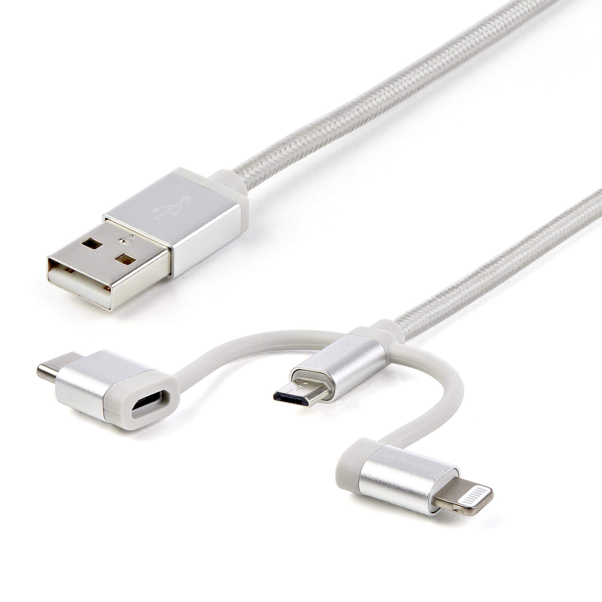 StarTech.com 3-in-1 Braided USB 2.0 Charging & Sync Cable (1m)