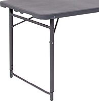 FLASH FURNITURE Bi-Fold Plastic Folding Table
