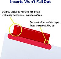 Avery 5-Tab Binder Dividers, Insertable Multicolor Big Tabs, 1 Set (11121) Dividers 1 Pack