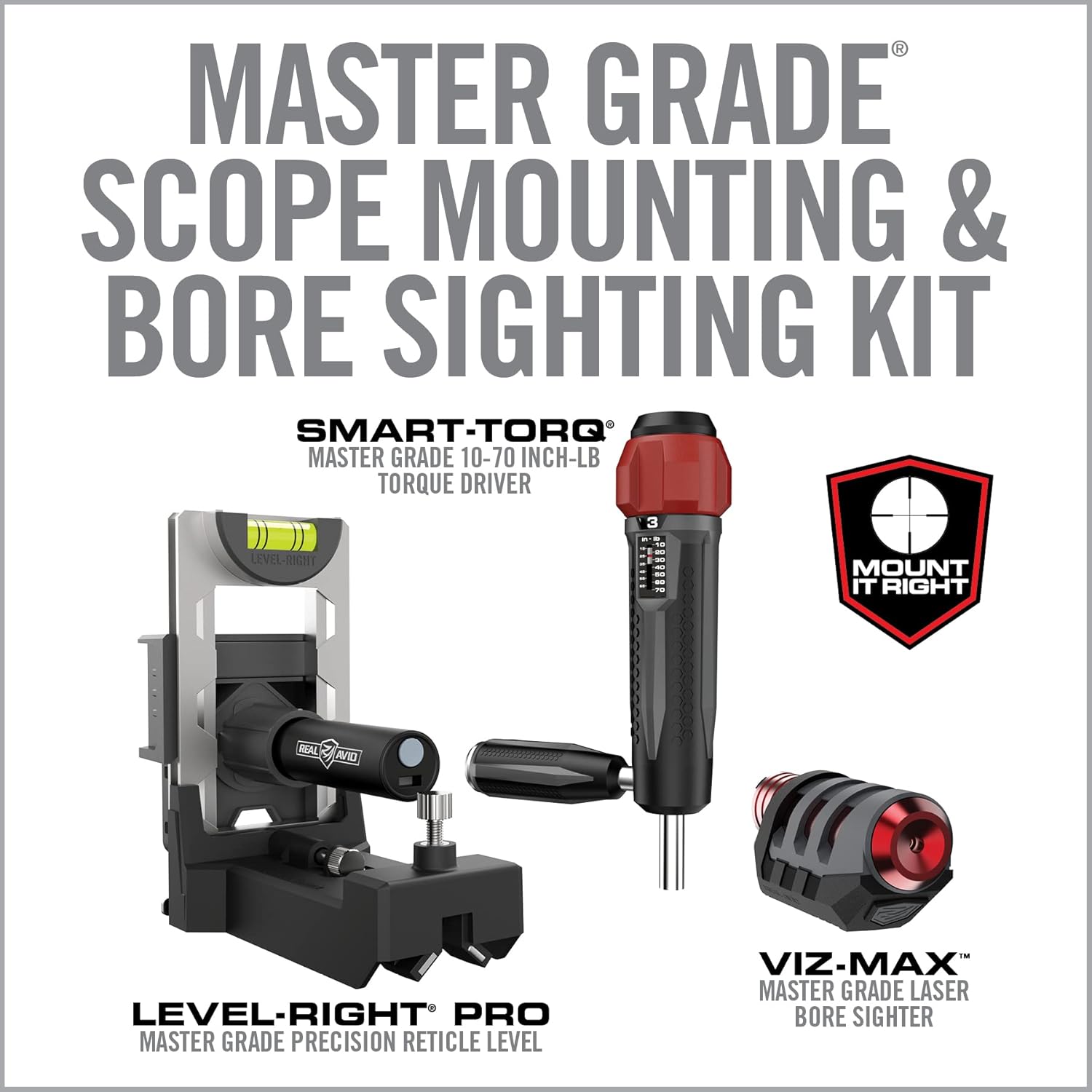 Real Avid Scope Mounting and Bore Sighting Kit | Includes Scope Leveling Kit