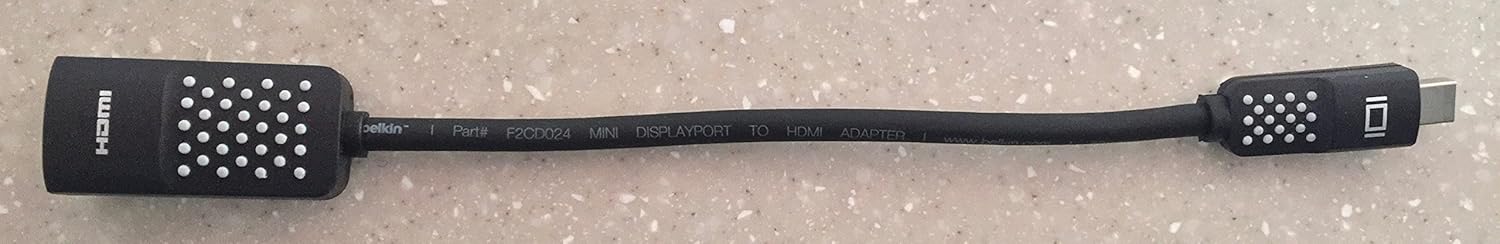 Belkin Mini DisplayPort to HDMI Adapter, 4K - HDMI/Mini DisplayPort A/V Cable - F2CD079BT