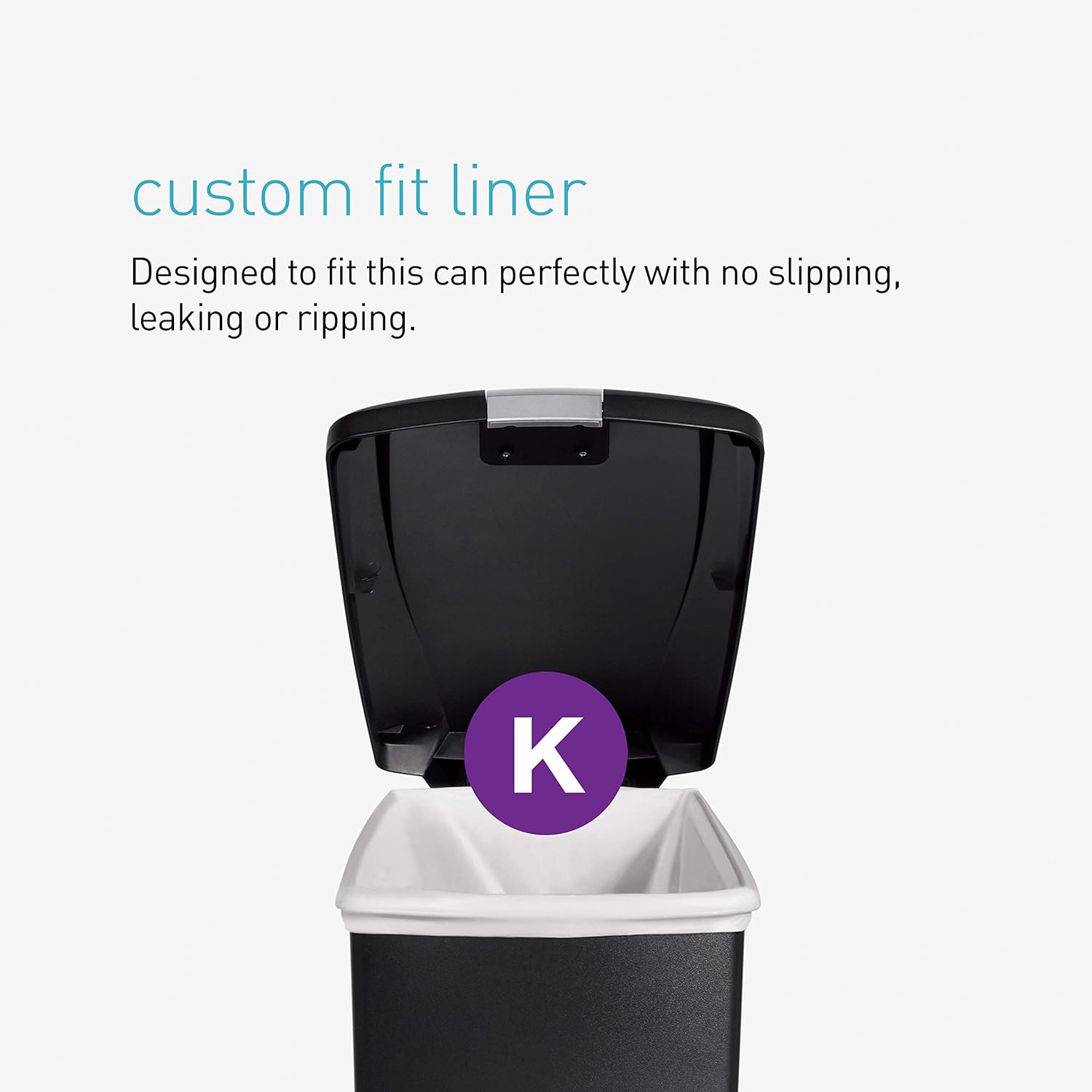 simplehuman 40 Liter / 10.6 Gallon Slim Kitchen Step Trash Can With Secure Slide Lock