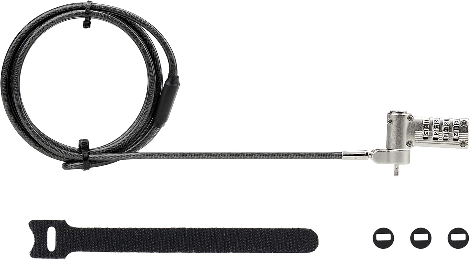 StarTech.com Universal 3-in-1 Laptop Lock 6.6ft (2m) Security Cable