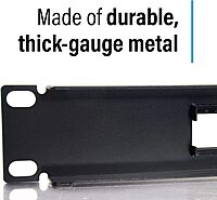 C2G 12-Port Patch Panel - Blank 1U Keystone Panel For Ethernet Cables - Works With Almost Any Snap-In Jack Including Cat6