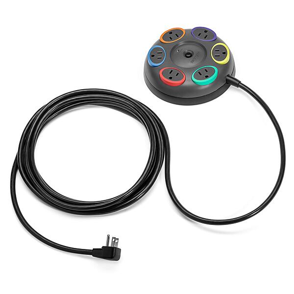 Kensington SmartSockets 6-Outlet, 16-Foot Cord, & 1500 Joules Tabletop Surge Protector (K62634NA) 16-Foot Cord Tabletop (1500 Joules, 16' Cord)