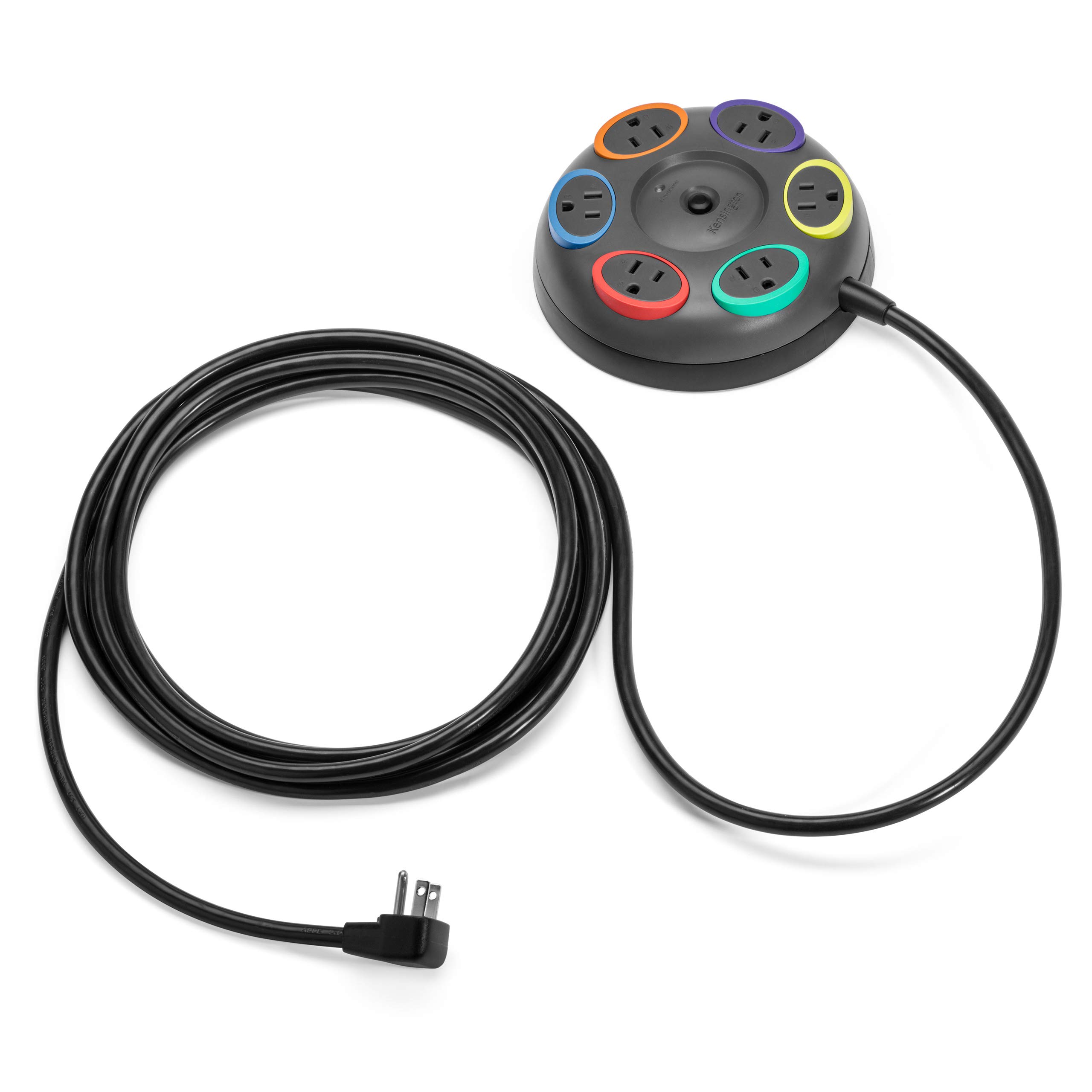 Kensington SmartSockets 6-Outlet, 16-Foot Cord, & 1500 Joules Tabletop Surge Protector (K62634NA) 16-Foot Cord Tabletop
