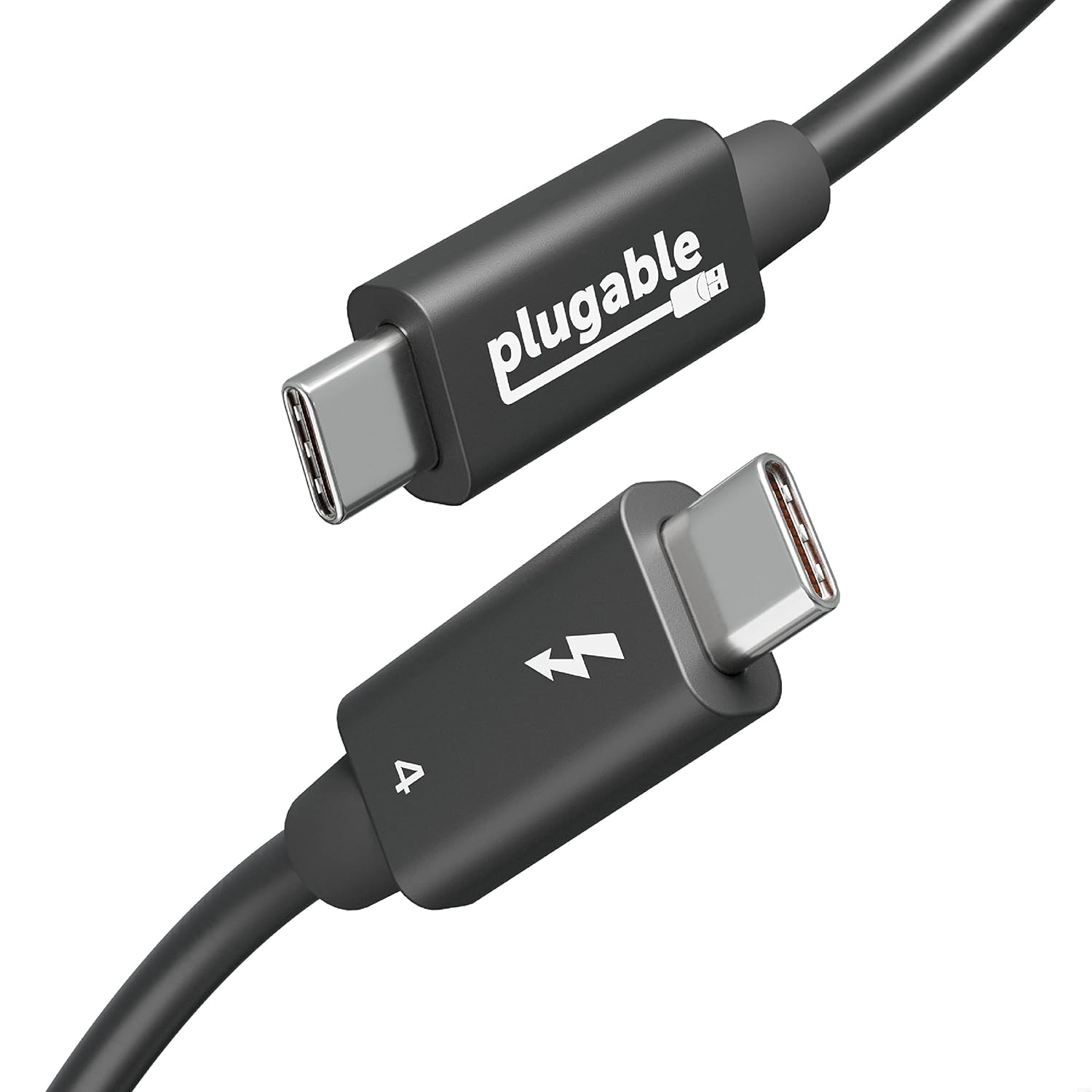 Plugable Thunderbolt 4 Cable with 240W Charging, Thunderbolt Certified, 3.3 Feet (1M),1x 8K Display, 40 Gbps