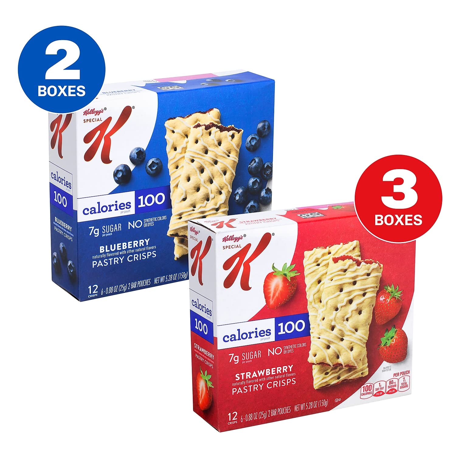 Special K Pastry Crisps Variety Pack, Fruit, 30 Crisps Per Box, Case Of 2 Boxes
