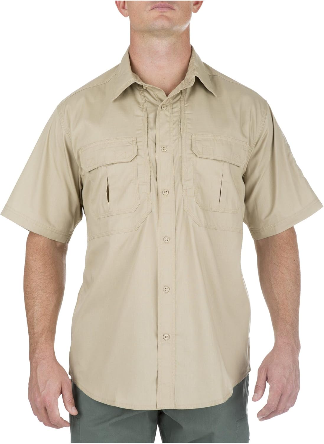 5.11 Tactical Mens Taclite Pro Button Down Short Sleeve Shirt with Pockets, Style 71175ABR