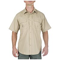 5.11 Tactical Mens Taclite Pro Button Down Short Sleeve Shirt with Pockets, Style 71175ABR