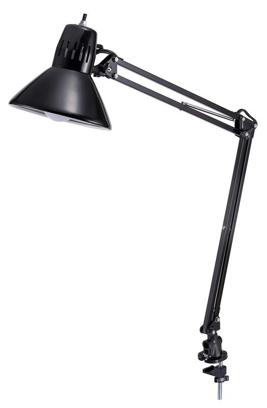 Bostitch Office VLF100 Swing Arm Desk Lamp with Clamp Mount, 36" Reach