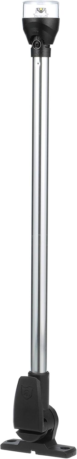 Attwood 5551-PA20-7 All-Round LED Fold Down Navigation Light Black Base, 20-Inch