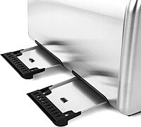 MegaChef 4-Slice Stainless Steel Toaster, Silver
