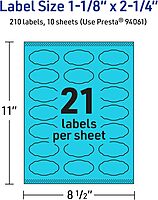 Avery Printable Oval Scalloped Labels, Sure Feed, Print-to-the-Edge, Laser/Inkjet Printable