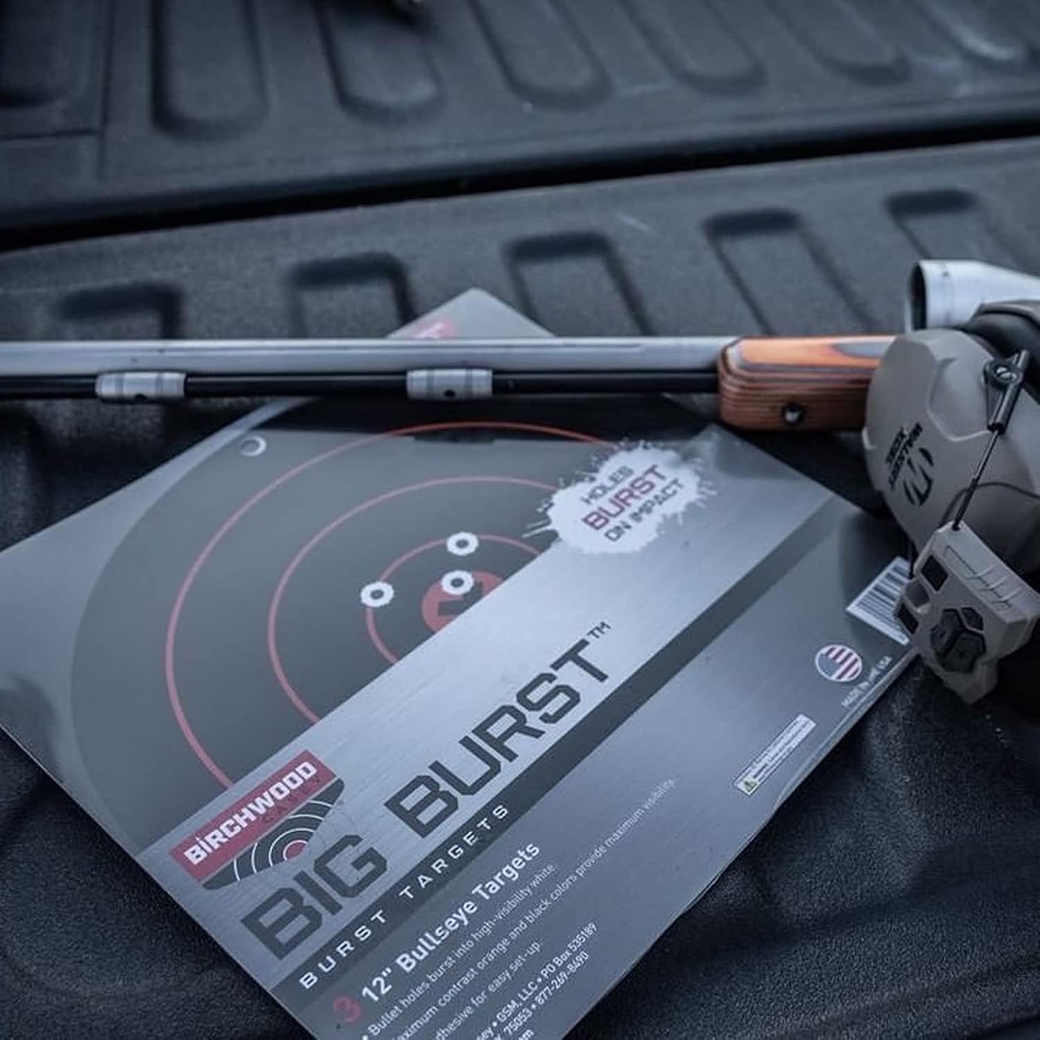 BIRCHWOOD CASEY Big Burst Bull's Eye Always Flat Adhesive Back Shooting Training Reactive Targets