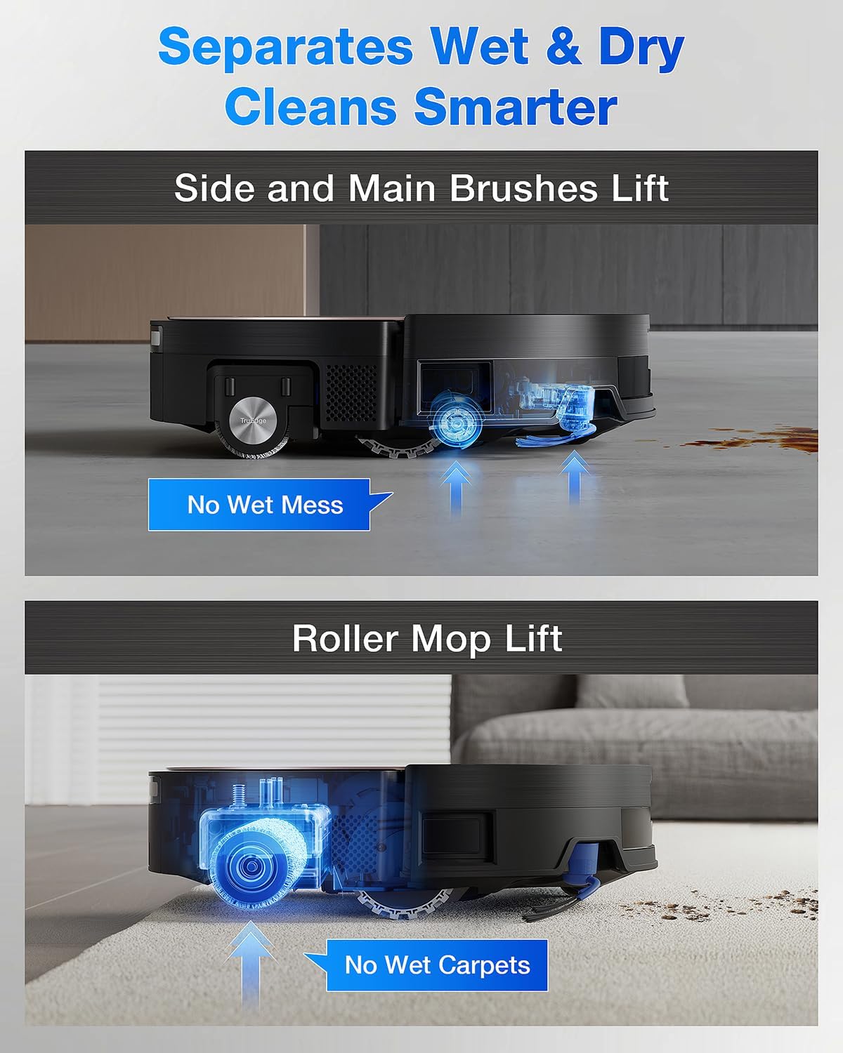 Ecovacs DEEBOT X11 OMNICYCLONE, Wet Dry Vacuum Roller, OMNI Station, 19,500Pa Suction, 254min Runtime