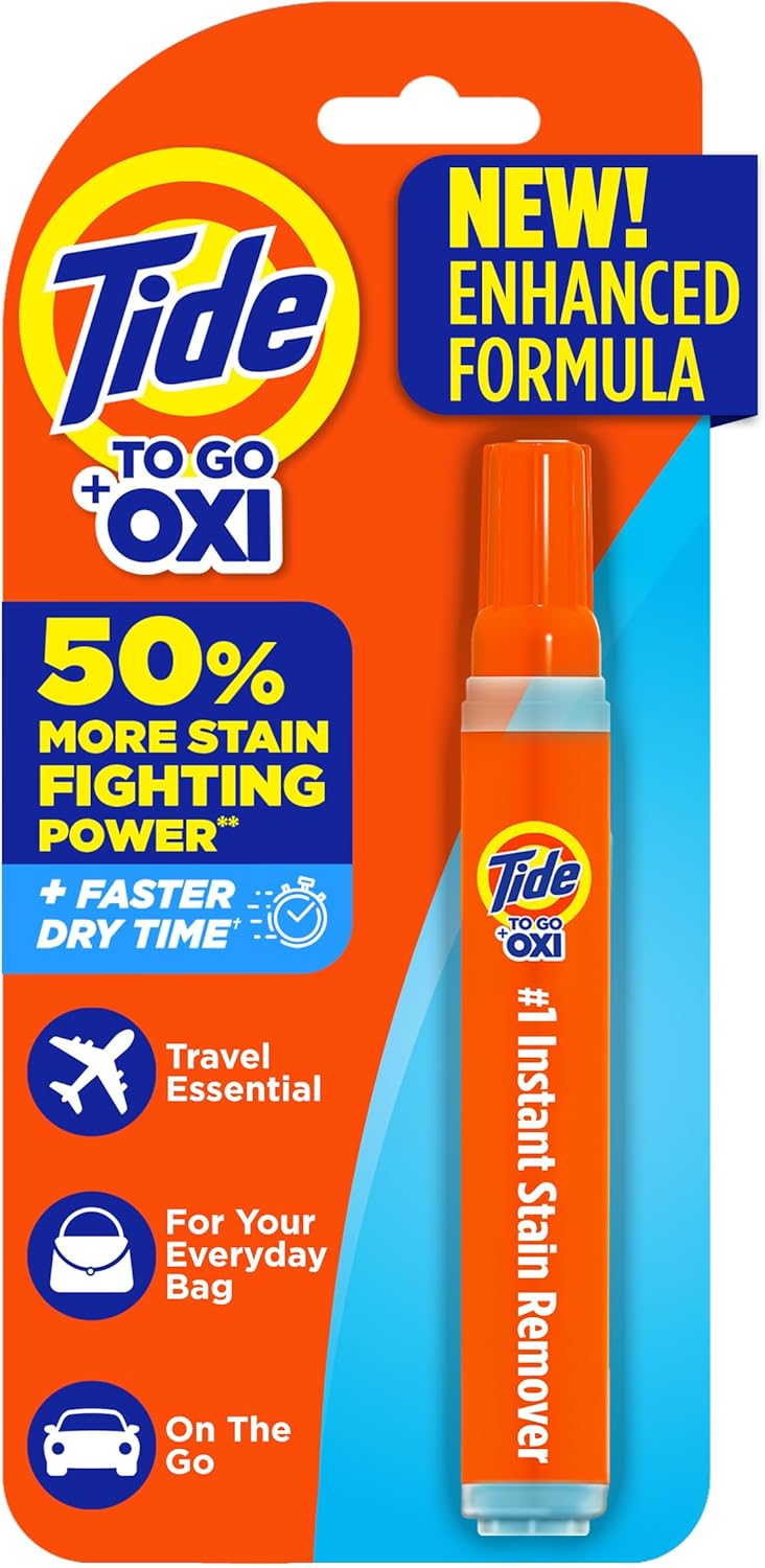 Tide Stain Remover for Clothes, To Go Pen, Instant Spot Remover for Clothes, Travel & Pocket Size