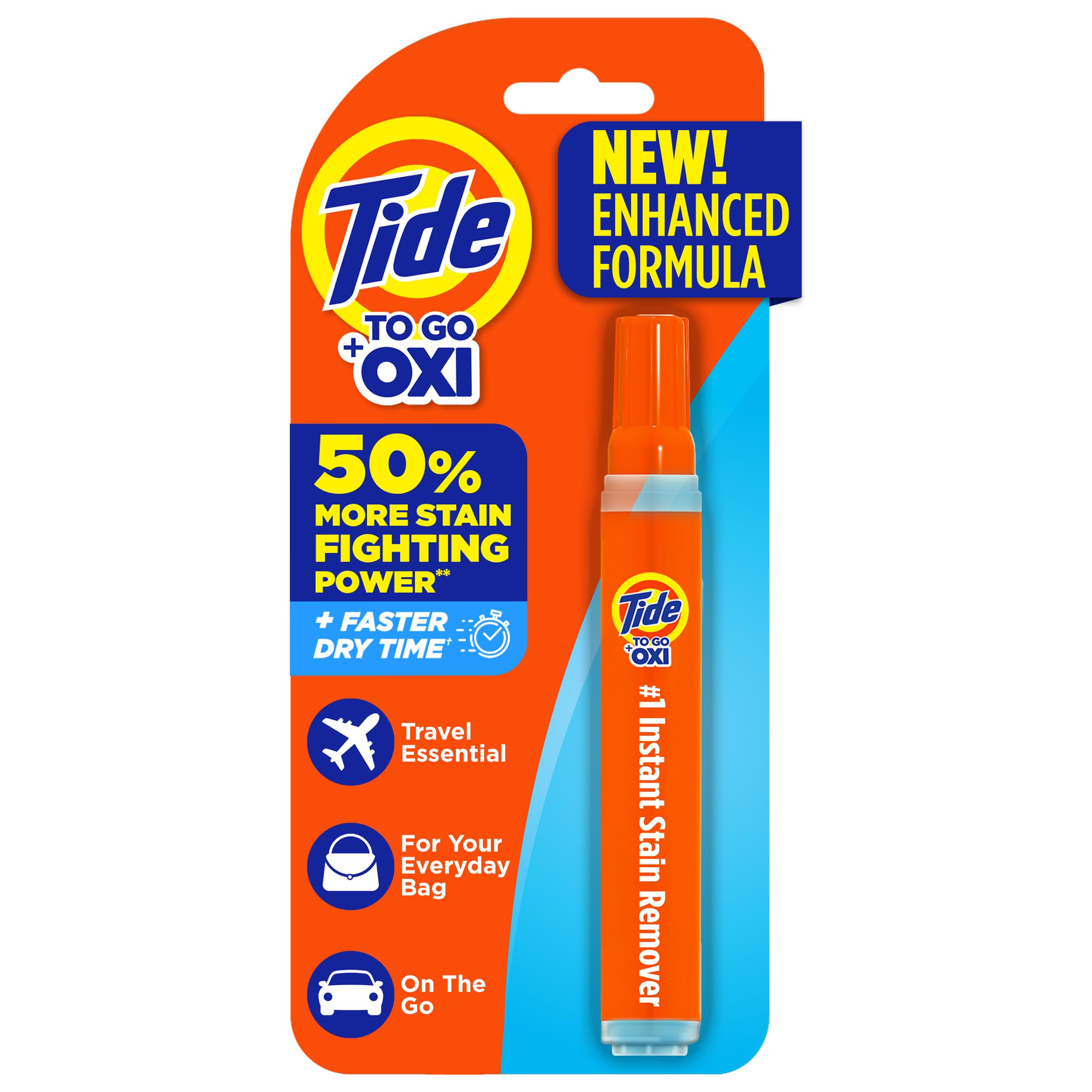 Tide Stain Remover for Clothes, To Go Pen, Instant Spot Remover for Clothes, Travel & Pocket Size