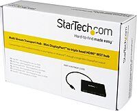StarTech.com 3-Port Multi Monitor Adapter - Mini DisplayPort to HDMI MST Hub - Triple 1080p/Dual 4K 30Hz - Video Splitter for Extended Desktop Mode on Windows Only - mDP 1.2 to 3x HDMI (MSTMDP123HD)