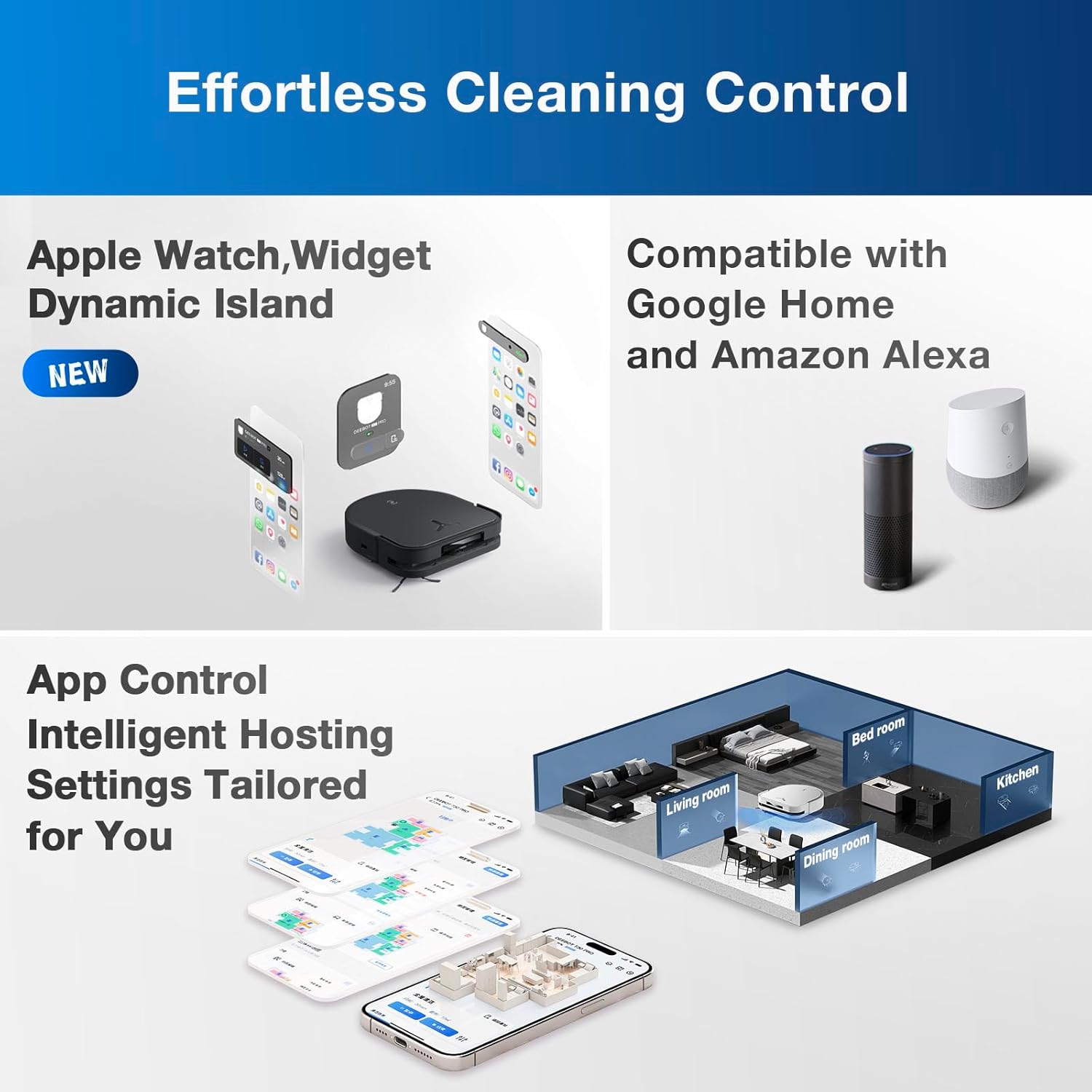 Ecovacs DEEBOT X5 PRO OMNI Robot Vacuum Cleaner - OMNI Station, 12,800Pa Suction, 260min Runtime