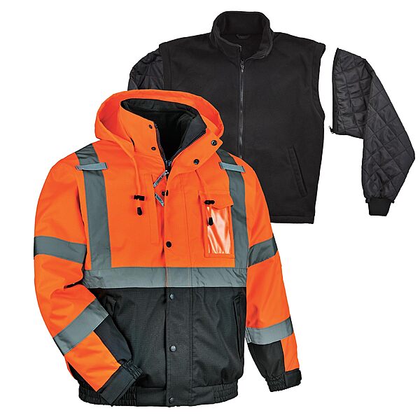 Ergodyne GloWear 8381 Type-R Class 3 Performance 3-In-1 Bomber Jacket