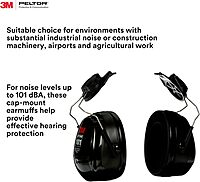 3M Peltor Optime 101 Helmet Attachable Earmuff,Green One Size Fits Most