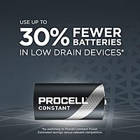 PROCELL Constant D Cell Long-Lasting Alkaline Batteries (72 Pack), 10-Year Shelf Life